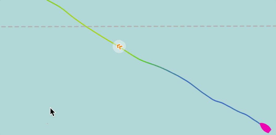 Hover over the track to see start analysis data