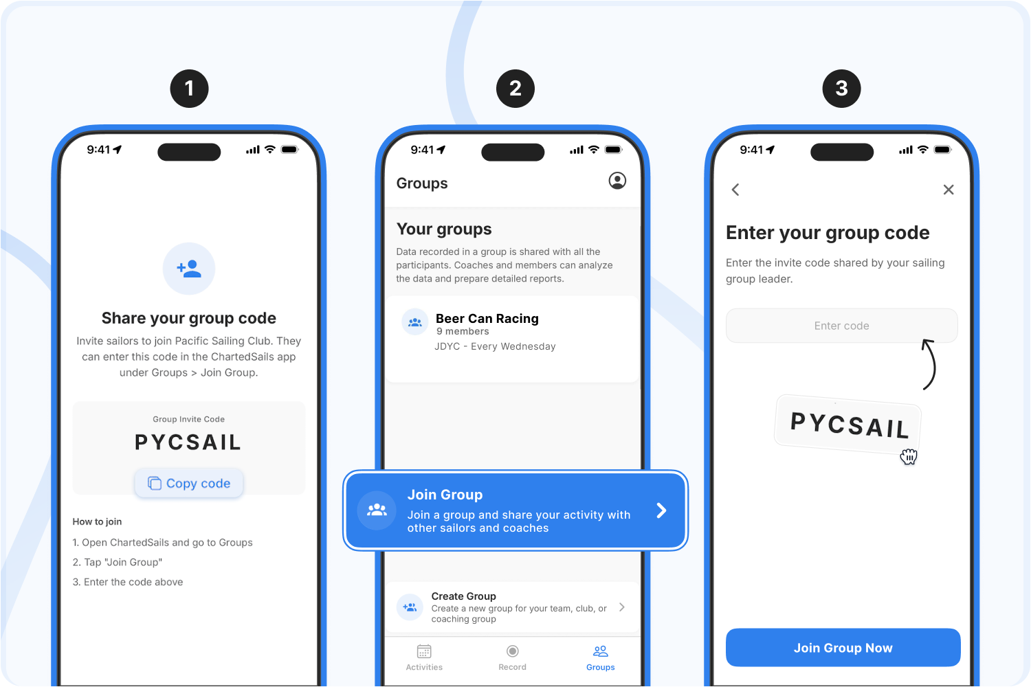 Share your group code